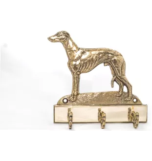 Whippet - key holder with a dog, brass handle for dog accessories, an elegant decoration for the hallway from the Art-Dog brand.