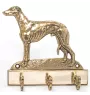 Whippet, Lévrier whippet - porte-clés avec chien, support en laiton pour accessoires pour chiens, élégante décoration pour le couloir de la marque Art-Dog