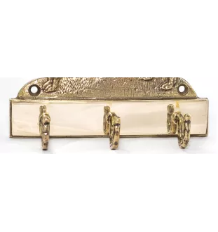 Whippet, Lévrier whippet - porte-clés avec chien, support en laiton pour accessoires pour chiens, élégante décoration pour le couloir de la marque Art-Dog