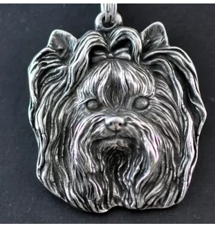 Yorkshire Terrier, Terrier Du Yorkshire, York I - Collier de chien dans une boîte cadeau, médaillon argenté pour fan de chien, pendentif remarquable de la marque Art-Dog