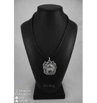 Yorkshire Terrier, Yorkie I - Dog necklace in gift box, silver-plated locket for dog fan, striking pendant by Art-Dog brand