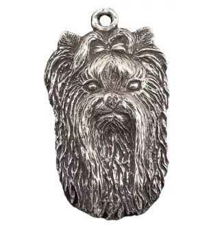 Yorkshire Terrier, Yorkie II - Dog necklace in gift box, silver-plated locket for dog fan, striking pendant by Art-Dog brand