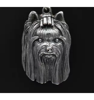 Yorkshire Terrier, Yorkie III - Dog necklace in gift box, silver-plated locket for dog fan, striking pendant by Art-Dog brand