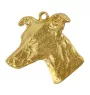 Whippet - keychain and necklace with a dog in a box, high-quality gold-plated product, Art-Dog brand