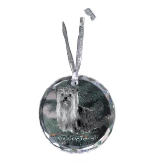 Yorkshire Terrier, Yorkie - crystal bauble with a photo, dog photo in crystal, personalized Christmas tree ornament by Art-Dog brand