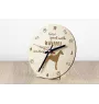 Whippet - clock with a dog, wooden clock, wall clock for dog lovers, clock for desk and shelf, Art-Dog