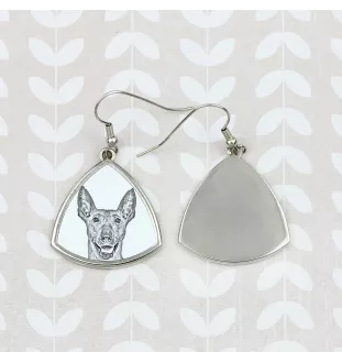 Xoloitzcuintle, Mexican Hairless Dog, Xoloitzquintle - dog earrings, hanging earrings with a picture, personalized jewelry with Art-Dog brand print