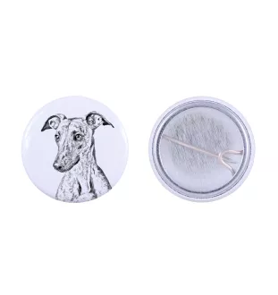 Whippet - pin with your dog, add your own photo, Art-Dog brand