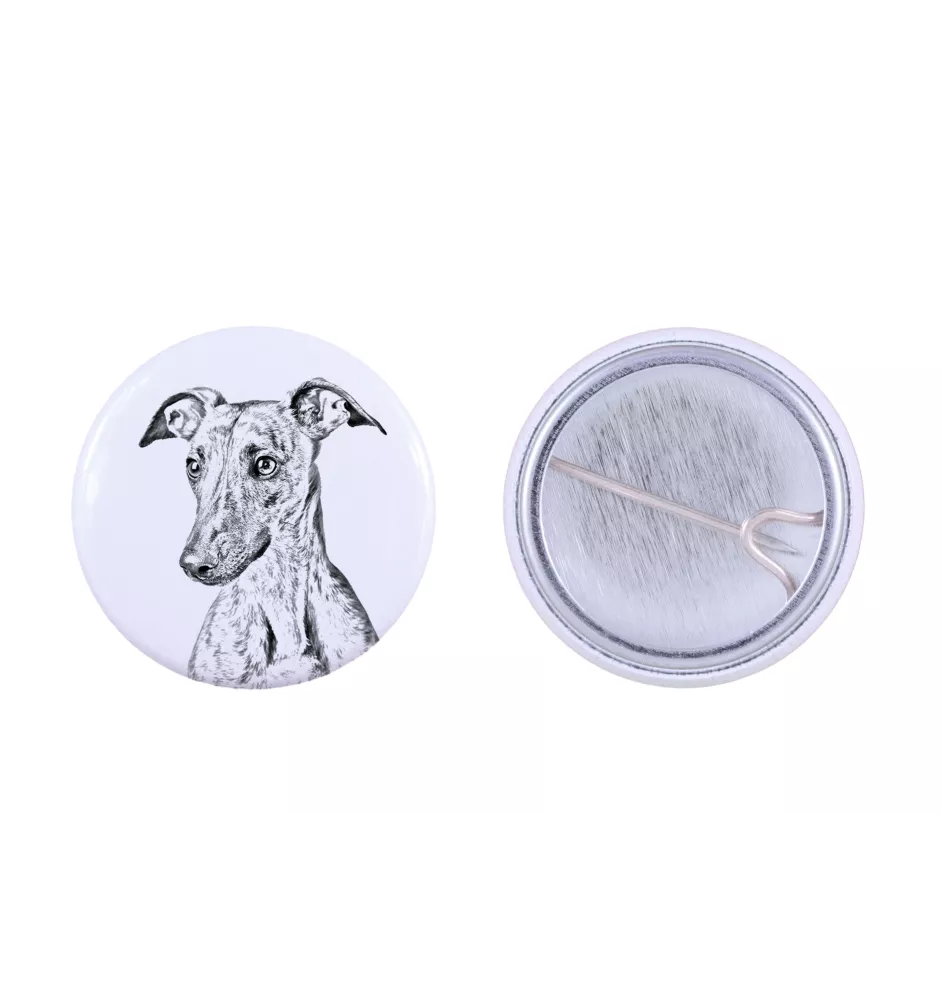 Whippet - pin with your dog, add your own photo, Art-Dog brand