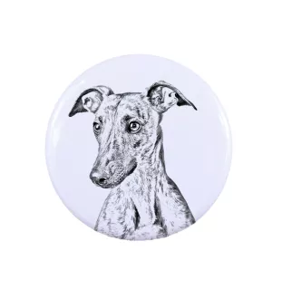 Whippet, Lévrier whippet - badge avec votre chien, ajoutez votre propre photo, marque Art-Dog
