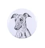 Whippet, Kleiner Englischer Windhund - Anstecknadel mit Ihrem Hund, fügen Sie Ihr eigenes Foto hinzu, Marke Art-Dog