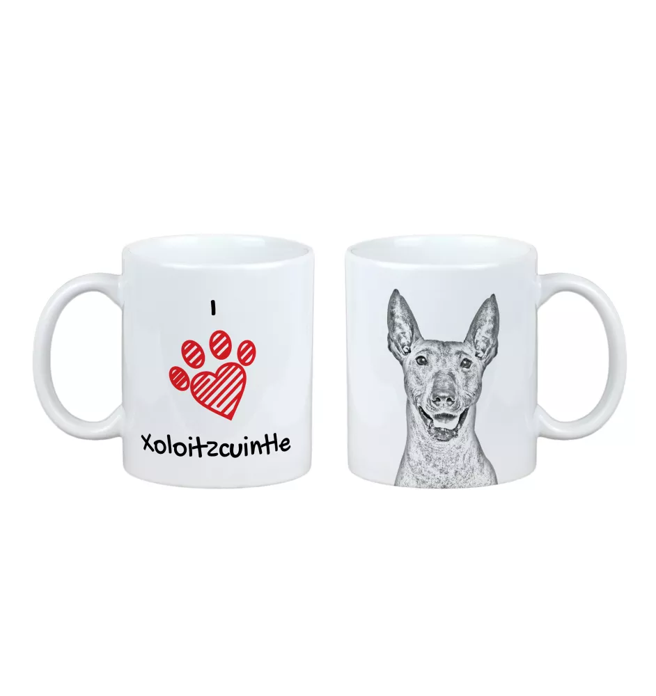 Xoloitzcuintle, Xolo, Chien nu mexicain, Chien nu du Mexique - tasse avec chien, une tasse adorable avec une illustration, un cadeau avec votre photo de la marque Art-Dog