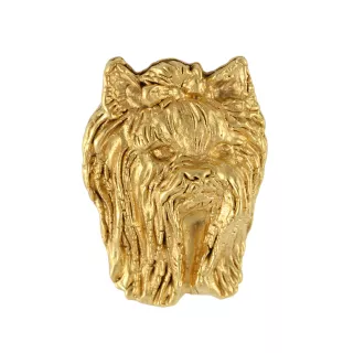 Yorkshire Terrier, Terrier Du Yorkshire, York I - Broche de chien dans une boîte décorative, épingle élégante en plaqué or, épingle de veste de la marque Art-Dog