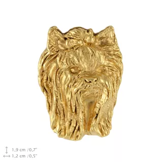 Yorkshire Terrier I - Hundebrosche in dekorativer Box, elegante vergoldete Anstecknadel, Jackenbrosche der Marke Art-Dog