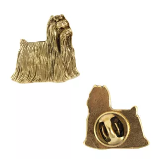 Yorkshire Terrier, Yorkie - gold-plated pin brooch, elegant dog ornament, unique pin by Art-Dog brand