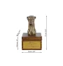 Whippet, Lévrier whippet - urne pour les cendres du chien avec une statuette, petite urne pour chien, urne personnalisée avec le buste du chien de la marque Art-Dog