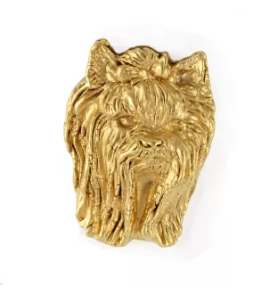 Yorkshire Terrier I - Vergoldete Brosche, eleganter Hundeschmuck, einzigartige Brosche der Marke Art-Dog