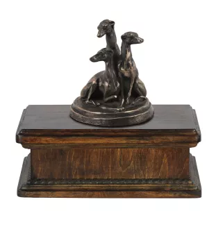 Whippet, Lévrier whippet - urne pour cendres de chien, urne classique avec une statuette, urne élégante avec un chien de la marque Art-Dog