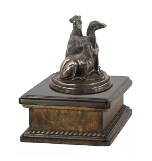 Whippet, Kleiner Englischer Windhund - Hund Ascheurne, klassische Urne mit Statue, elegante Urne mit Hund von der Marke Art-Dog