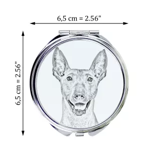 Nagi pies meksykański lusterko ze zdjęciem psa Art-Dog