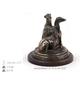 Whippet, Lévrier whippet - statuette de chien, figurine de silhouette de chien, trophée pour exposition de chiens de la marque Art-Dog