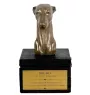 Whippet, Lévrier whippet - une urne avec une gravure et une sculpture de chien, un dernier adieu, un produit fait à la main de la marque Art-Dog