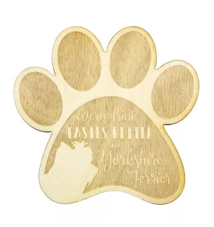 Yorkshire Terrier, Yorkie - Mug coaster, engraved coaster with dog, gift for dog lover by Art-Dog brand