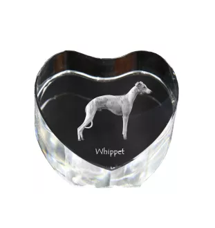 Whippet serce kryształowe z psem Art-Dog