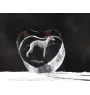 Whippet - a photo of a dog in crystal, crystal heart, unique photo frame from the Art-Dog brand