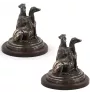 Whippet, Kleiner Englischer Windhund - Hundestatue, Figur auf weißem Marmor, Trophäe für die Art-Dog-Hundeaustellung