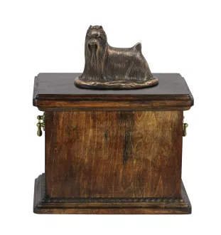 Yorkshire Terrier, Terrier Du Yorkshire, York - une urne pour les cendres d'un chien, une urne avec une statuette, une urne élégante de style classique de la marque Art-Dog
