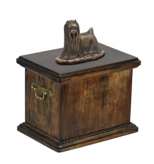 Yorkshire Terrier, Yorkie - urn for the ashes of a dog, urn with a statuette, elegant urn in the classic style of the Art-Dog brand