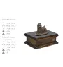 Yorkshire Terrier, Yorkie II - urn for dog ashes, personalized urn with a statue, wooden urn with a dog by Art-Dog brand
