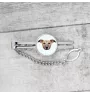 Whippet - geometric tie clip with a picture and inscription from Art-Dog