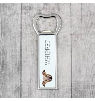 Whippet, Lévrier whippet - ouvre-bouteille avec une image et une inscription pour la bière Art-Dog