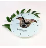 Whippet, Lévrier whippet - horloge murale géométrique avec photo et logo de la marque Art-Dog