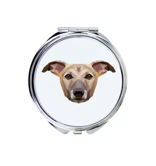 Whippet, Lévrier whippet - miroir avec une image et un motif géométrique de la marque Art-Dog