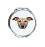 Whippet, Kleiner Englischer Windhund - Spiegel mit Foto und geometrischem Aufdruck der Marke Art-Dog