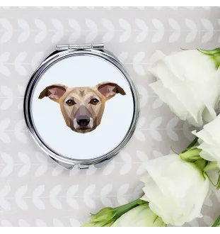 Whippet, Lévrier whippet - miroir avec une image et un motif géométrique de la marque Art-Dog