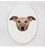 Whippet, Kleiner Englischer Windhund - Fliese mit geometrischem Bild und Schriftzug der Marke Art-Dog