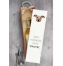 Whippet, Kleiner Englischer Windhund - geometrische Box mit einem Bild und Schriftzug für Wein der Marke Art-Dog