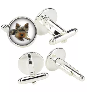 Yorkshire Terrier - Manschettenknöpfe in einer Schachtel, handgefertigter Schmuck, Produkt der Marke Art-Dog