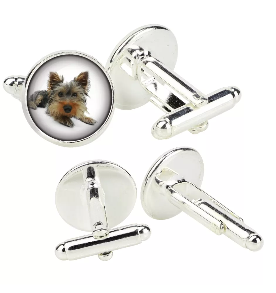 Yorkshire Terrier - Manschettenknöpfe in einer Schachtel, handgefertigter Schmuck, Produkt der Marke Art-Dog