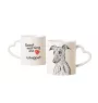 Whippet - cup with a dog, adorable cup with a heart-shaped handle, universal gift from the Art-Dog brand