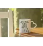 Whippet - cup with a dog, adorable cup with a heart-shaped handle, universal gift from the Art-Dog brand
