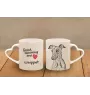 Whippet - cup with a dog, adorable cup with a heart-shaped handle, universal gift from the Art-Dog brand