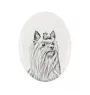 Yorkshire Terrier, Yorkie - commemorative plaque with a photo of a dog, tombstone with a print, personalized oval plaque from the Art-Dog brand