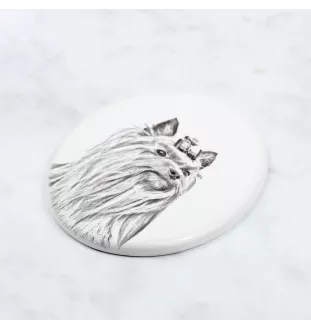 Yorkshire Terrier, Terrier Du Yorkshire, York - une plaque commémorative avec une photo de chien, une plaque funéraire avec une impression, une plaque ovale personnalisée de la marque Art-Dog