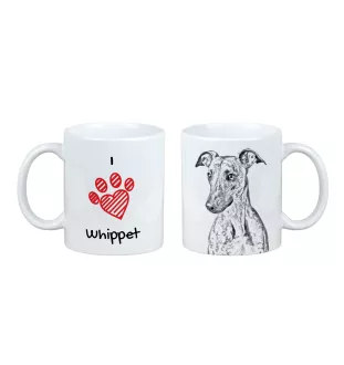 Whippet, Lévrier whippet - tasse avec chien, une tasse adorable avec une illustration, un cadeau avec votre photo de la marque Art-Dog