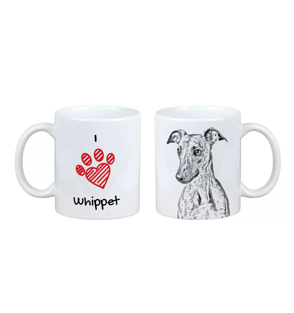 Whippet kubek z psem I love Art-Dog